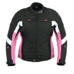 CHAQUETA DE CORDURA PARA CHICAS 100% IMPERMEABLE FUCSIA 105 NEGRA