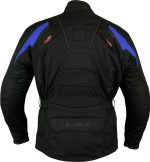 CHAQUETA DE MOTO EN CORDURA 3/4  CON PROTECCIONES C.E., IMPERMEABLE, UNISEX, 111 NEGRA/AZUL - Imagen 2