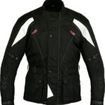 CHAQUETA 3/4 DE CORDURA UNISEX PARA MOTORISTAS UNISEX,111  BLANCA/NEGRA