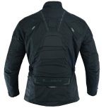 CHAQUETA DE MOTO  111 NEGRA EN CORDURA 3/4  CON PROTECCIONES C.E., IMPERMEABLE, UNISEX, - Imagen 3