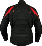 CHAQUETA DE MOTO EN CORDURA 3/4 UNISEX, IMPERMEABLE UNISEX, 111 NEGRA/ROJA - Imagen 2