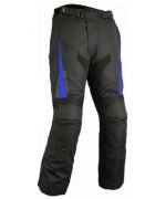 PANTALÓN DE CORDURA IMPERMEABLE CON PROTECCIONES EM142 - NEGRO/AZUL
