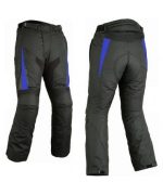PANTALÓN DE CORDURA IMPERMEABLE CON PROTECCIONES EM142 - NEGRO/AZUL - Imagen 3