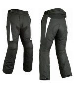 PANTALON DE CORDURA IMPERMEABLE CON PROTECCIONES EM142 NEGRO/BLANCO - Imagen 3