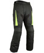 PANTALON DE CORDURA IMPERMEABLE CON PROTECCIONES EM142 NEGRO/FLUOR