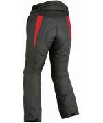 PANTALON DE CORDURA IMPERMEABLE CON PROTECCIONES EM 142 NEGRO/ROJO - Imagen 2