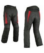PANTALON DE CORDURA IMPERMEABLE CON PROTECCIONES EM 142 NEGRO/ROJO - Imagen 3