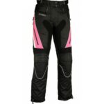 PANTALÓN DE MOTO EN CORDURA PARA CHICAS, 100% IMPERMEABLE 141 FUCSIA/N