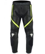 MONO DE CUERO DE DOS PIEZAS CON PROTECCIONES TPR Y TITANIO 166/151 NEGRO/FLUOR - Imagen 6