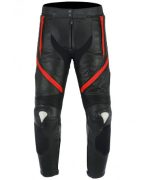 MONO DE CUERO DE DOS PIEZAS CON PROTECCIONES TPR Y TITANIO 166/151 NEGRO/ROJO - Imagen 5