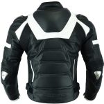 MONO DE CUERO DE DOS PIEZAS CON PROTECCIONES TPR Y TITANIO 166/151 NEGRO/BLANCO - Imagen 4