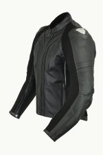 MONO DE CUERO DE DOS PIEZAS CON PROTECCIONES TPR Y TITANIO 166/151 NEGRO - Imagen 4