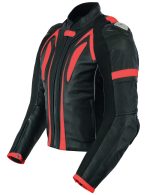 MONO DE CUERO DE DOS PIEZAS CON PROTECCIONES TPR Y TITANIO 166/151 NEGRO/ROJO - Imagen 2