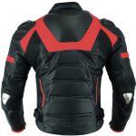 MONO DE CUERO DE DOS PIEZAS CON PROTECCIONES TPR Y TITANIO 166/151 NEGRO/ROJO - Imagen 4