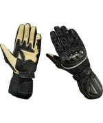GUANTES DE PIEL MOTO RACING CON ALTA PROTECCIÓN 201 TEC NEGRO