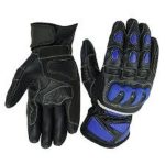 GUANTES DE MOTO EN PIEL CON PROTECCIONES TPU,205 AZUL - Imagen 2