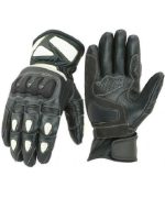 GUANTES DE MOTO EN PIEL CON PROTECCIONES TPU, 205 BLANCO