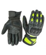 GUANTES DE MOTO EN PIEL CON PROTECCIONES TPU, 205 FLUOR - Imagen 2