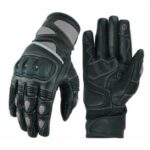 GUANTES DE MOTO EN PIEL CON PROTECCIONES TPU, 205 GRIS