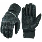 GUANTES DE MOTO EN PIEL CON PROTECCIONES TPU 205 NEGRO