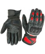 GUANTES DE MOTO EN PIEL CON PROTECCIONES TPU, 205 ROJO/N - Imagen 2