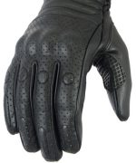 GUANTES DE CUERO VACUNO CON PROTECCIONES Y PERFORADOS 206 NEGRO - Imagen 2