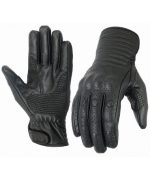 GUANTES DE CUERO VACUNO CON PROTECCIONES Y PERFORADOS 206 NEGRO