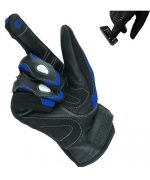 GUANTES DE VERANO PARA MOTORISTAS EN PIEL, MALLA Y FIBRA DE CARBONO 207 N/AZUL - Imagen 3