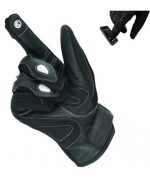 GUANTES DE VERANO PARA MOTORISTAS EN PIEL, MALLA Y FIBRA DE CARBONO 207 N/BLANCO - Imagen 3