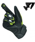 GUANTES DE VERANO PARA MOTORISTAS EN PIEL, MALLA Y FIBRA DE CARBONO 207 N/FLUOR - Imagen 3