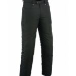 PANTALÓN VAQUERO ESTILO TEJANO DE MOTO EN CORDURA IMPERMEABLE CON PROTECCIONES 2651 NEGRO