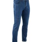 PANTALON TEJANO  UNISEX CON REFUERZOS DE TEJIDO Kewlar Y PROTECCIONES C.E DESMONTABLES 2706 AZUL