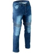 PANTALON TEJANO FLEX UNISEX CON REFUERZOS DE TEJIDO Kewlar Y PROTECCIONES C.E DESMONTABLES 2715 AZUL.