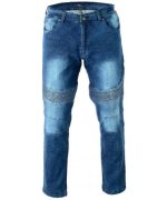 PANTALON TEJANO FLEX UNISEX CON REFUERZOS DE TEJIDO Kewlar Y PROTECCIONES C.E DESMONTABLES 2715 AZUL. - Imagen 4