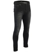 PANTALÓN TEJANO  UNISEX NEGRO DESGASTADO CON Kewlar Y PROTECCIONES DESMONTABLES 2761 NEGRO