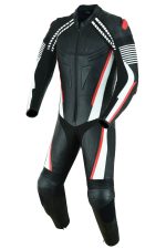 MONO DE CUERO  UNA PIEZA, AIR LINK CON PROTECTORES DE TITANIO ROJO/BLANCO /NEGRO - Imagen 5