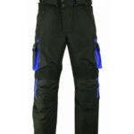 PANTALON DE MOTO EN CORDURA IMPERMEABLE TRANSPIRABLE CON PROTECCIONES CE ARES N/AZUL