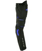 PANTALON DE MOTO EN CORDURA IMPERMEABLE TRANSPIRABLE CON PROTECCIONES CE ARES N/AZUL - Imagen 3