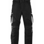 PANTALON DE MOTO EN CORDURA IMPERMEABLE TRANSPIRABLE CON PROTECCIONES CE ARES N/BLANCO