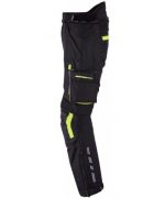 PANTALON DE MOTO EN CORDURA IMPERMEABLE TRANSPIRABLE CON PROTECCIONES CE ARES N/FLUOR - Imagen 2