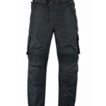 PANTALON DE MOTO EN CORDURA IMPERMEABLE TRANSPIRABLE CON PROTECCIONES CE ARES NEGRO