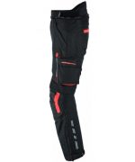 PANTALON DE MOTO EN CORDURA IMPERMEABLE TRANSPIRABLE CON PROTECCIONES CE ARES N/ROJO - Imagen 4