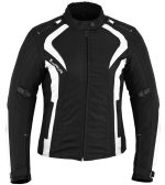 CHAQUETA CORDURA DE MOTO PARA CHICAS CON ESTILO MODERNO 100% IMPERMEABLE ARTEMISA BLANCA NEGRA - Imagen 2
