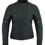 CHAQUETA CORDURA DE MOTO PARA CHICAS CON ESTILO MODERNO 100% IMPERMEABLE ARTEMISA NEGRA