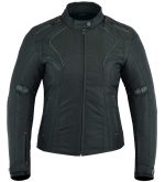 CHAQUETA CORDURA DE MOTO PARA CHICAS CON ESTILO MODERNO 100% IMPERMEABLE ARTEMISA NEGRA