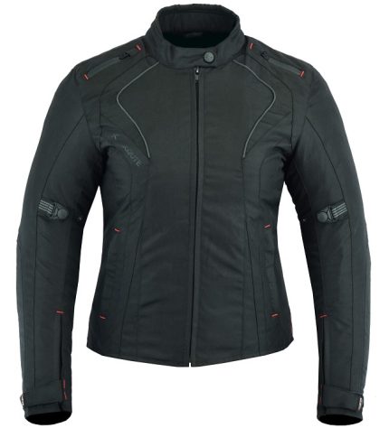 CHAQUETA CORDURA DE MOTO PARA CHICAS CON ESTILO MODERNO 100% IMPERMEABLE ARTEMISA NEGRA