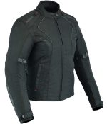 CHAQUETA CORDURA DE MOTO PARA CHICAS CON ESTILO MODERNO 100% IMPERMEABLE ARTEMISA NEGRA - Imagen 2