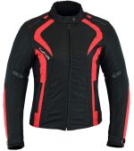 CHAQUETA CORDURA DE MOTO PARA CHICAS CON ESTILO MODERNO 100% IMPERMEABLE ARTEMISA ROJA NEGRA