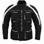 CHAQUETA DE MOTO EN CORDURA 3/4  CON PROTECCIONES C.E., IMPERMEABLE, UNISEX, ATENEA BLANCA/N