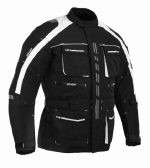 CHAQUETA DE MOTO EN CORDURA 3/4  CON PROTECCIONES C.E., IMPERMEABLE, UNISEX, ATENEA BLANCA/N - Imagen 2